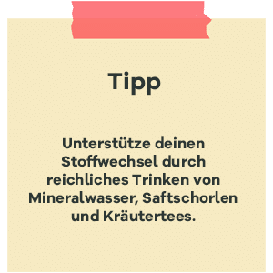 Tipp zur SSW 19: Stoffwechsel Trinken