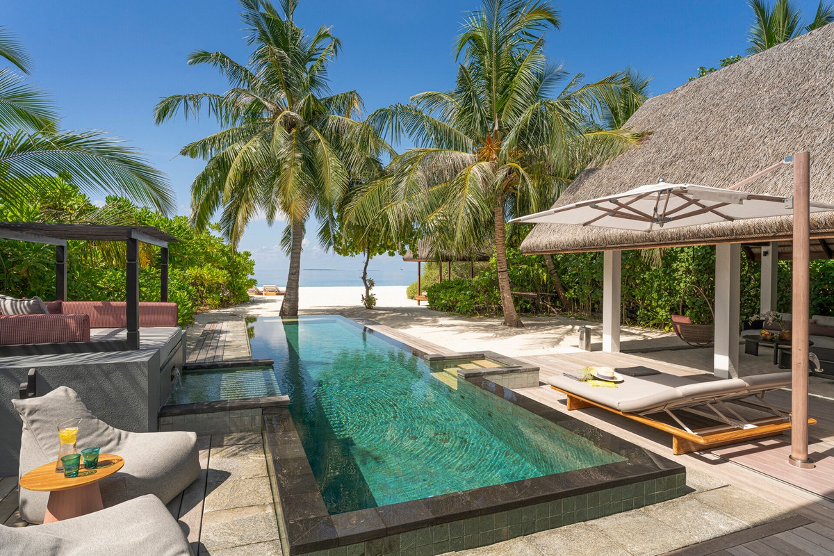 Urlaub mit Baby auf den Malediven: Four Seasons Landaa Giraavaru Beach Villa mit Pool © Four Seasons Urlaub mit Baby auf den Malediven: Four Seasons Landaa Giraavaru Beach Villa mit Pool © Four Seasons