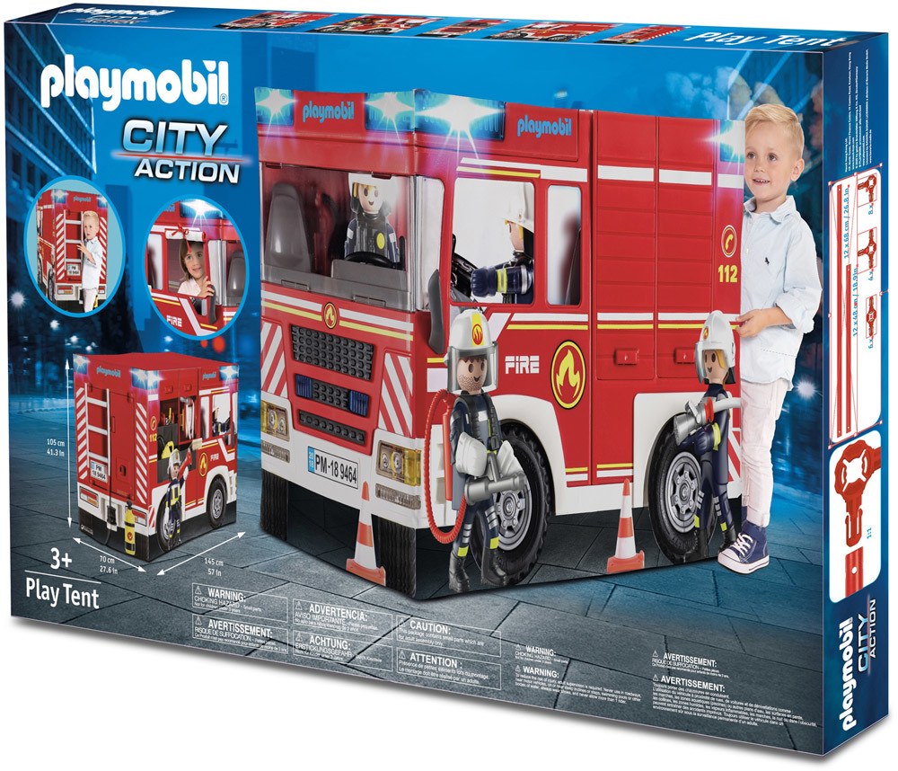 Hauck PLAYMOBIL Feuerwehrauto-Spielzelt: Spiel und Spaß für kleine Feuerwehrhelden  Jetzt zum 